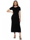 Alexia Admor Women's Keiko Rib Knit Midi Sheath Dress In Black
