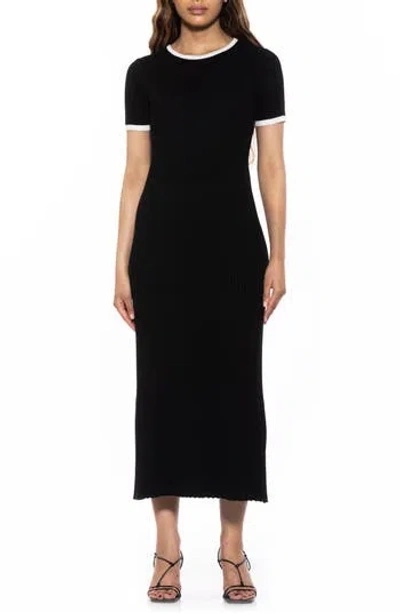 ALEXIA ADMOR ALEXIA ADMOR KEIKO RIB RINGER MIDI SWEATER DRESS