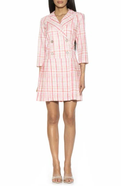 Alexia Admor Kennedy Pleated Drop Waist Blazer Dress In Pink