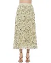 Alexia Admor Kesia Midi Chiffon Pleated Skirt In Green