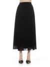 Alexia Admor Kesia Midi Chiffon Pleated Skirt In Black