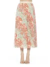 Alexia Admor Kesia Midi Chiffon Pleated Skirt In Pink