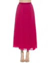Alexia Admor Kesia Midi Chiffon Pleated Skirt In Pink