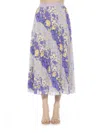 Alexia Admor Kesia Midi Chiffon Pleated Skirt In Purple