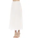 Alexia Admor Kesia Midi Chiffon Pleated Skirt In White