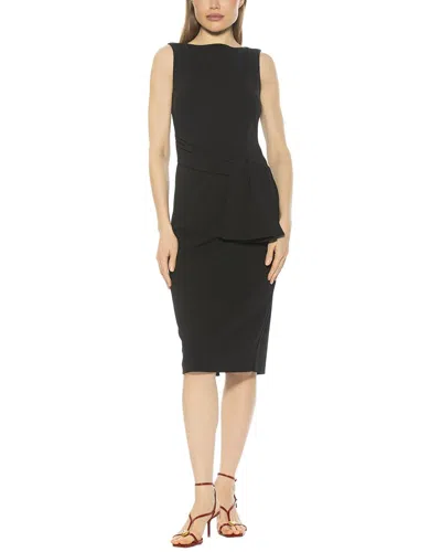 Alexia Admor Kiara Boatneck Bow Waist Sheath Dress In Black
