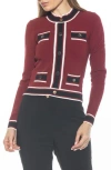 Alexia Admor Kiley Stripe Crop Sweater In Red