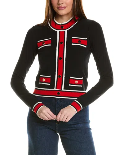 Alexia Admor Kiley Stripe Crop Sweater In Black