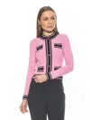 Alexia Admor Kiley Stripe Crop Sweater In Pink