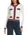 Alexia Admor Kiley Stripe Crop Sweater In White