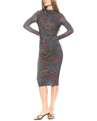 Alexia Admor Kim Bodycon Long Sleeve Midi Dress In Multi