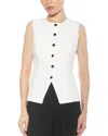 Alexia Admor Kinsley Vest Top In Ivory