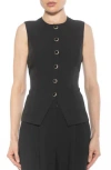 Alexia Admor Kinsley Vest Top In Black