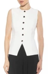 Alexia Admor Kinsley Vest Top In Ivory