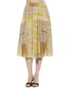 Alexia Admor Hadley Stretch Cotton Midi Skirt In Beige