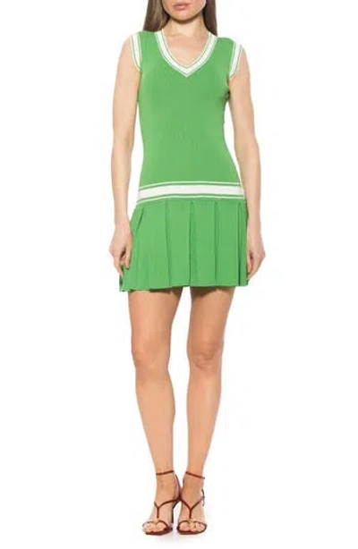 Alexia Admor Knit Drop Waist Dress In Green