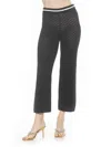 Alexia Admor Kora Cropped Open Stitch Knit Pants In Black
