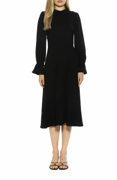 Alexia Admor Lana Fit & Flare Midi Dress In Black