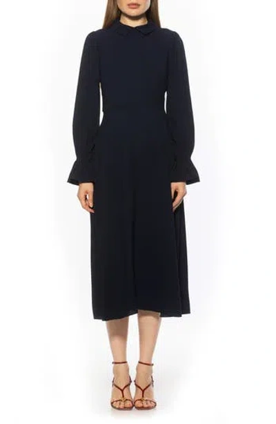 Alexia Admor Lana Fit & Flare Midi Dress In Blue