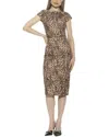 Alexia Admor Lavinia Midi Sheath Dress In Brown