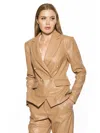 Alexia Admor Leather Blazer In Gold