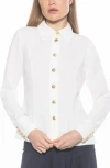 Alexia Admor Leland Button-up Shirt In Ivory