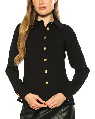 Alexia Admor Leland Button-up Shirt In Black