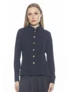 Alexia Admor Leland Button-up Shirt In Blue