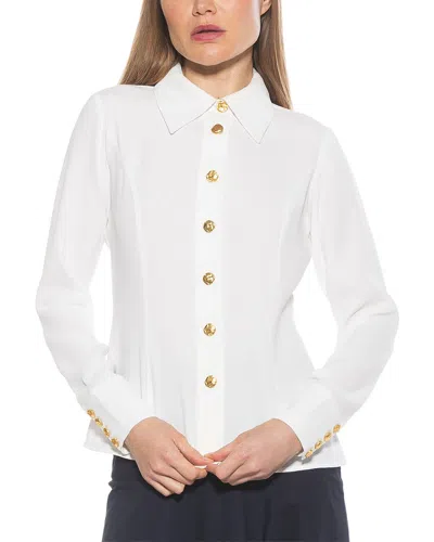 Alexia Admor Leland Button-up Shirt In Ivory