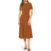 Alexia Admor Lennox Fit And Flare Dress In Brown
