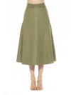 Alexia Admor Leonie A-line Skirt In Green