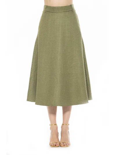 Alexia Admor Leonie A-line Skirt In Green