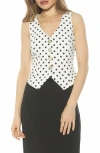 Alexia Admor Liliana Button Front Vest In Multi