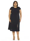 Alexia Admor Lily Midi Dress- Plus Size In Blue
