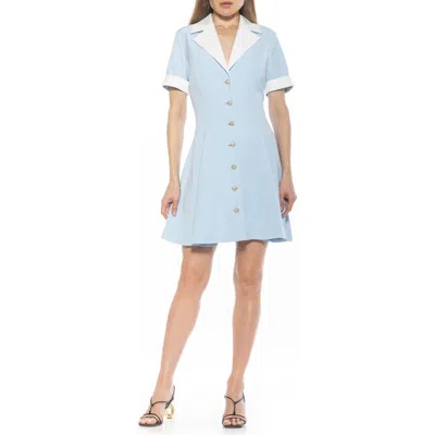 ALEXIA ADMOR ALEXIA ADMOR LINUS SHORT SLEEVE FIT & FLARE SHIRTDRESS