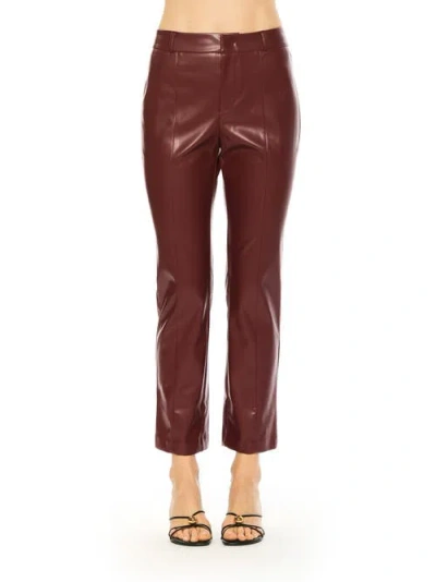 Alexia Admor Lior Vegan Leather Pants In Brown