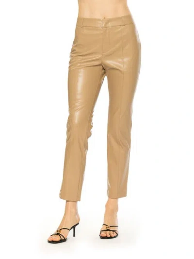 Alexia Admor Lior Vegan Leather Pants In Gold