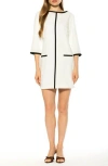 Alexia Admor Liora Bateau Neck Shift Dress In White