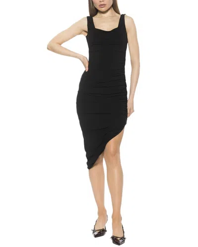 Alexia Admor Lisa Asymmetric Midi Dress In Black