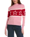 Alexia Admor Lisa Star Mock Neck Sweater In Pink