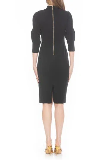Alexia Admor Logan Mock Neck Sheath Dress In Black