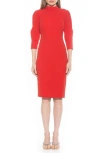 Alexia Admor Rita Retro Turtleneck Dress In Red