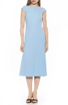 Alexia Admor Loreli Boat Neck Midi Dress In Halogen Blue