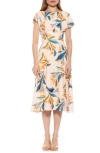 Alexia Admor Lottie Dolman Sleeve Dress In Beige Floral