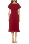 Alexia Admor Lottie Dolman Sleeve Dress In Cranberry