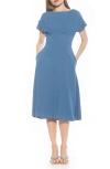 Alexia Admor Lottie Dolman Sleeve Dress In Teal
