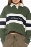 Alexia Admor Lucian Branded Rugby Polo Sweatshirt In Multi