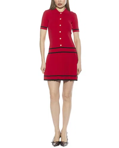 Alexia Admor Lucinda Short Sleeve Dress In Red