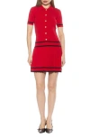 Alexia Admor Lucinda Short Sleeve Dress In Red