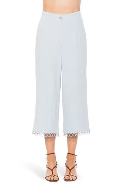 Alexia Admor Lucy Wide Leg Ankle Crop Pants In Light Blue